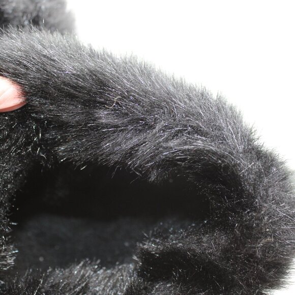 Maple Leafe Youth Shoe Husky Canada Faux Fur SZ 4WY Black Rubber Boot & Faux Fur - Picture 4 of 6